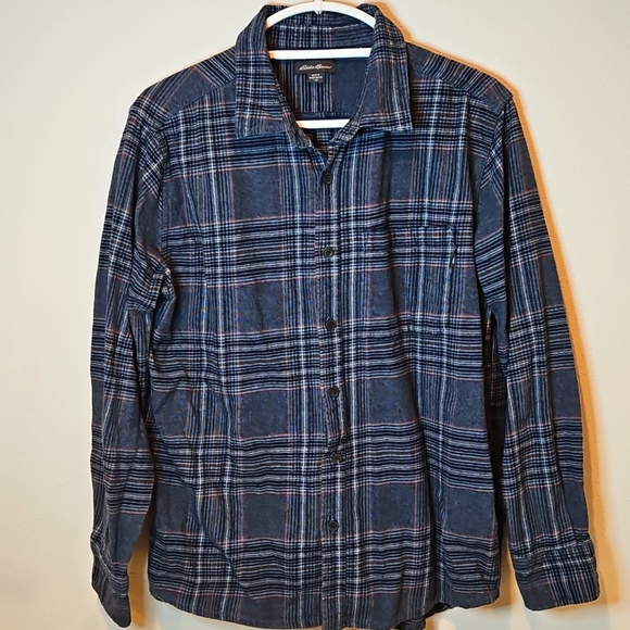 Eddie Bauer Other - Eddie Bauer Mens Flannel Cotton Button Down Shirt with pocket tag sz.L
